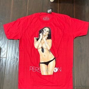 Red Graphic T-Shirt with Persuasion Print